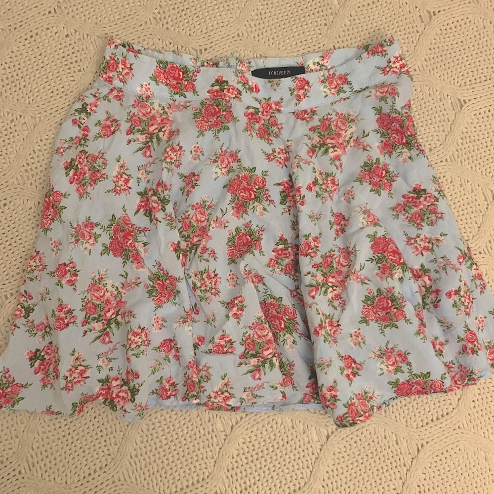 Flower print skirt